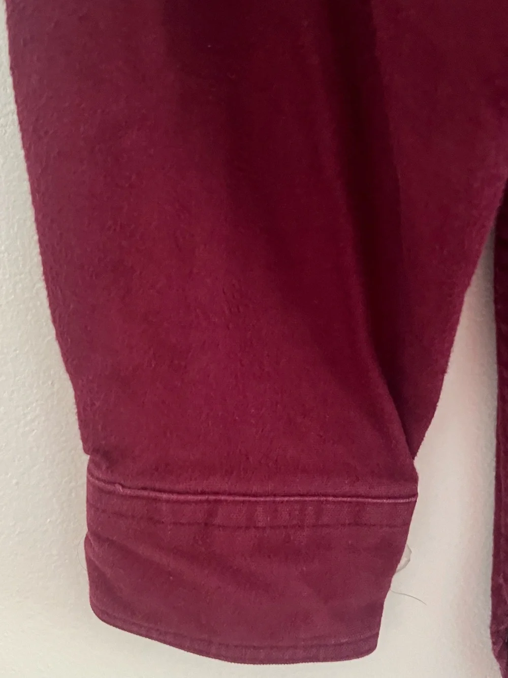 Vintage Eddie Bauer Maroon Heavy Chamois Flannel Shirt Size M